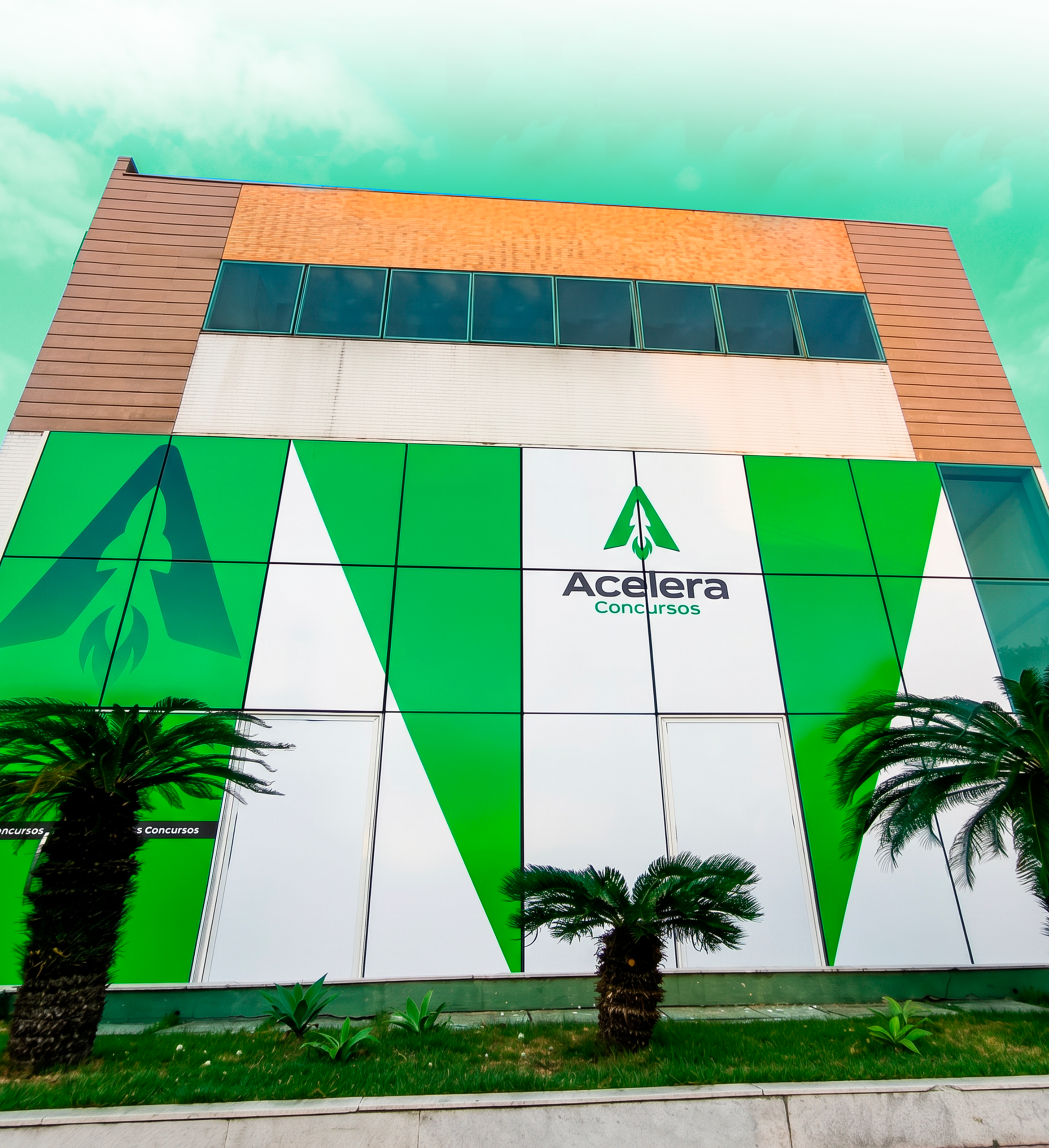 Fachada da sede da Acelera Concursos