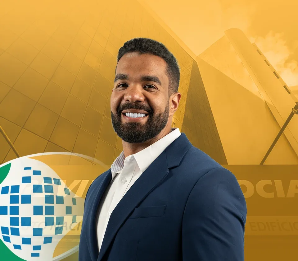 Lucas Nunes, fundador da Acelera Concursos, na arte do Concurso INSS